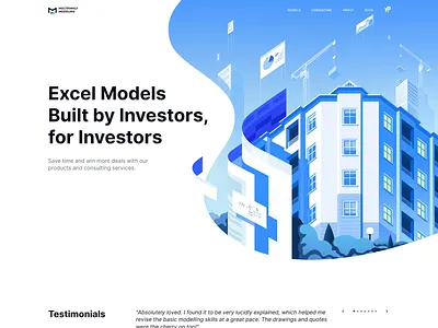 Multifamily Modeling Website Animation animation financial home page illustration interaction landing page models motion design rebranding redesign transition ui ux web design web illustration website