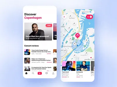 Tribute App after effects animation app apple browser concert discover illustration interface ios map music review
