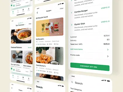 Foodly UI Kit Presentation I after effects animation design food app iphone mobile motion motion design motiongraphics ui ui8 ux