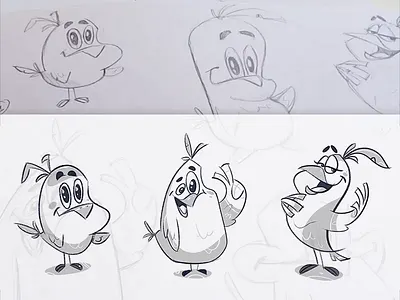 Poulet cartoon character characterdesign chicken coloring design drawing fun illustration poulet process sketch spovv