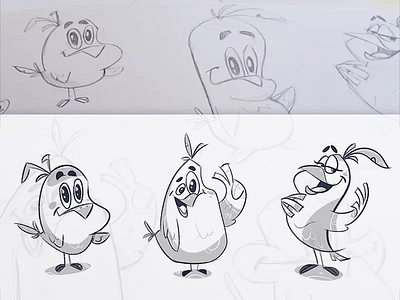 Poulet cartoon character characterdesign chicken coloring design drawing fun illustration poulet process sketch spovv