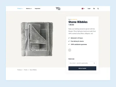 Van Morgen — Checkout Flow add to chart animation basket checkout checkout flow webshop detail page ecommerce motion design shopping cart webshop
