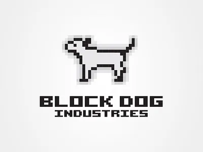 Block Dog Industries Logo branding design graphic design illustration logo logo design typography vector