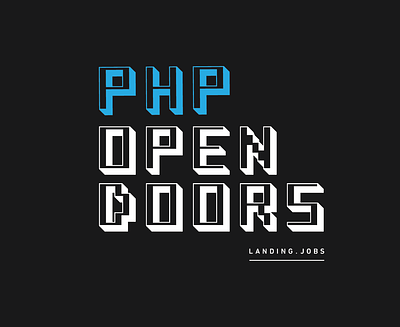 Event Brand Identity - PHP Open Doors branding design doors event design graphic design illustration landing.jobs logo open doors php typography vector