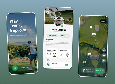 Golf Tracking App - Concept appdesign branding concept design golf graphic design mobile tracking ui ui design uiux uiuxdesign