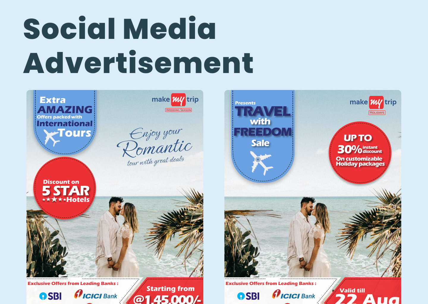 Social Media Advertisements advertisement advertisement design social media social media ads social media advertisement tour and travels travel advertisement