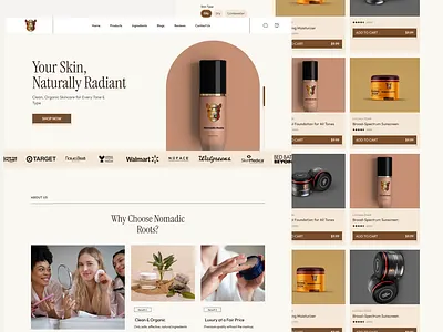 Skin Care E commerce Website beauty beauty webiste care care website e commerce e commerce website design figma product website skin skin care website skin care website design skin webiste ui ui design ui ux design ux webiste skin care website
