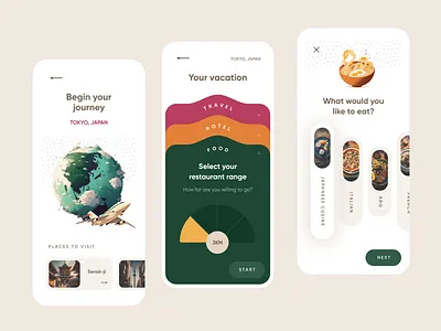 Travel Assistant Mobile App app clean design flat illustration mobile ui ux