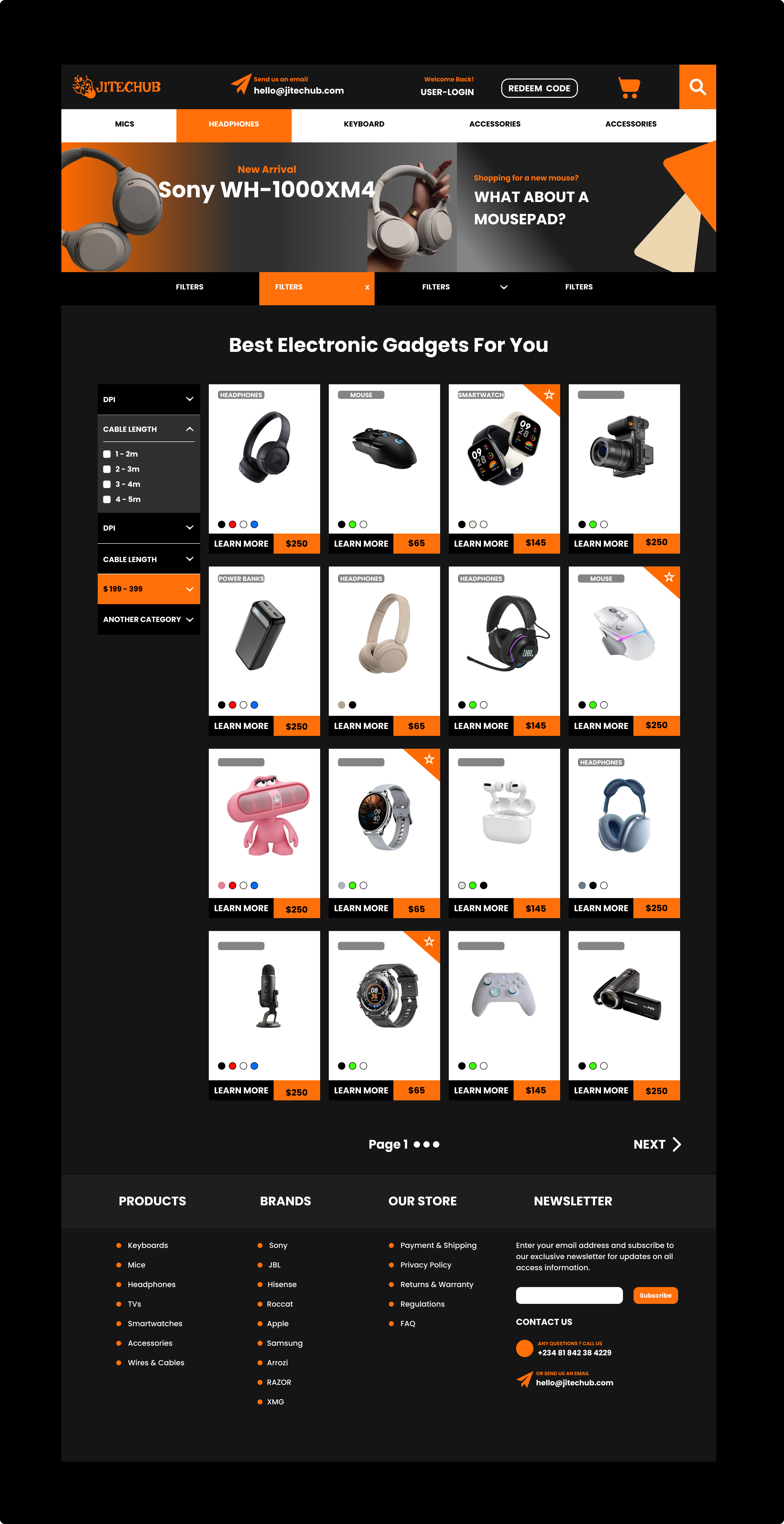 JITECHUB UI Landing Page Design app branding design graphic design illustration logo ui ux