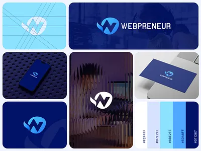 Webpreneur - Digital Agency Branding aesthetic brand guideline branding clean design creative graphic design logo minimal mordern logo ui uiux