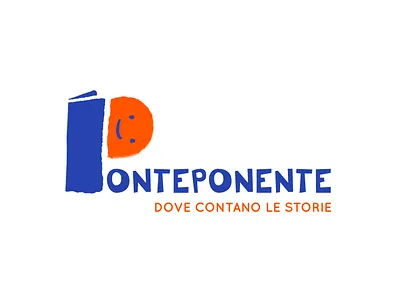 Ponteponente bambini books bookshop bookstore brand identity branding childhood children design graphic design illustration illustration books infanzia libreria libri illustrati logo ragazzi