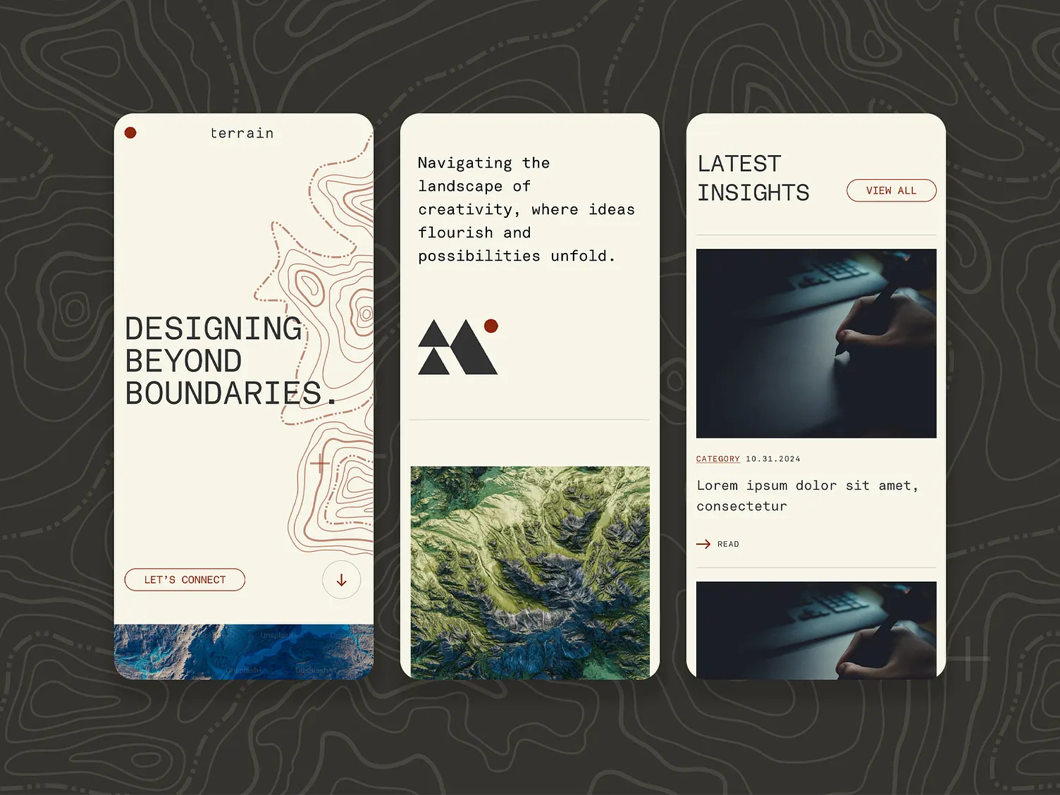 Example of Terrain: Mobile Experience