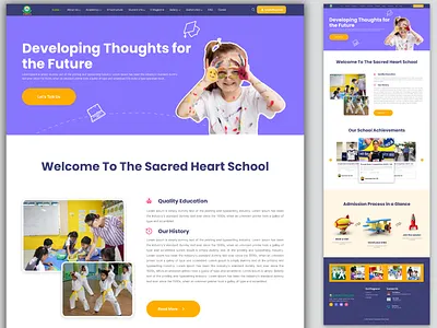 UI UX of School Website graphic design ui