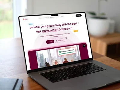 Redesigning Asana’s Landing Page To sharpen my UI/UX skills aesthetic design designchallenge dribbble figma landing page popular product design redesign revamped short ui uiux website