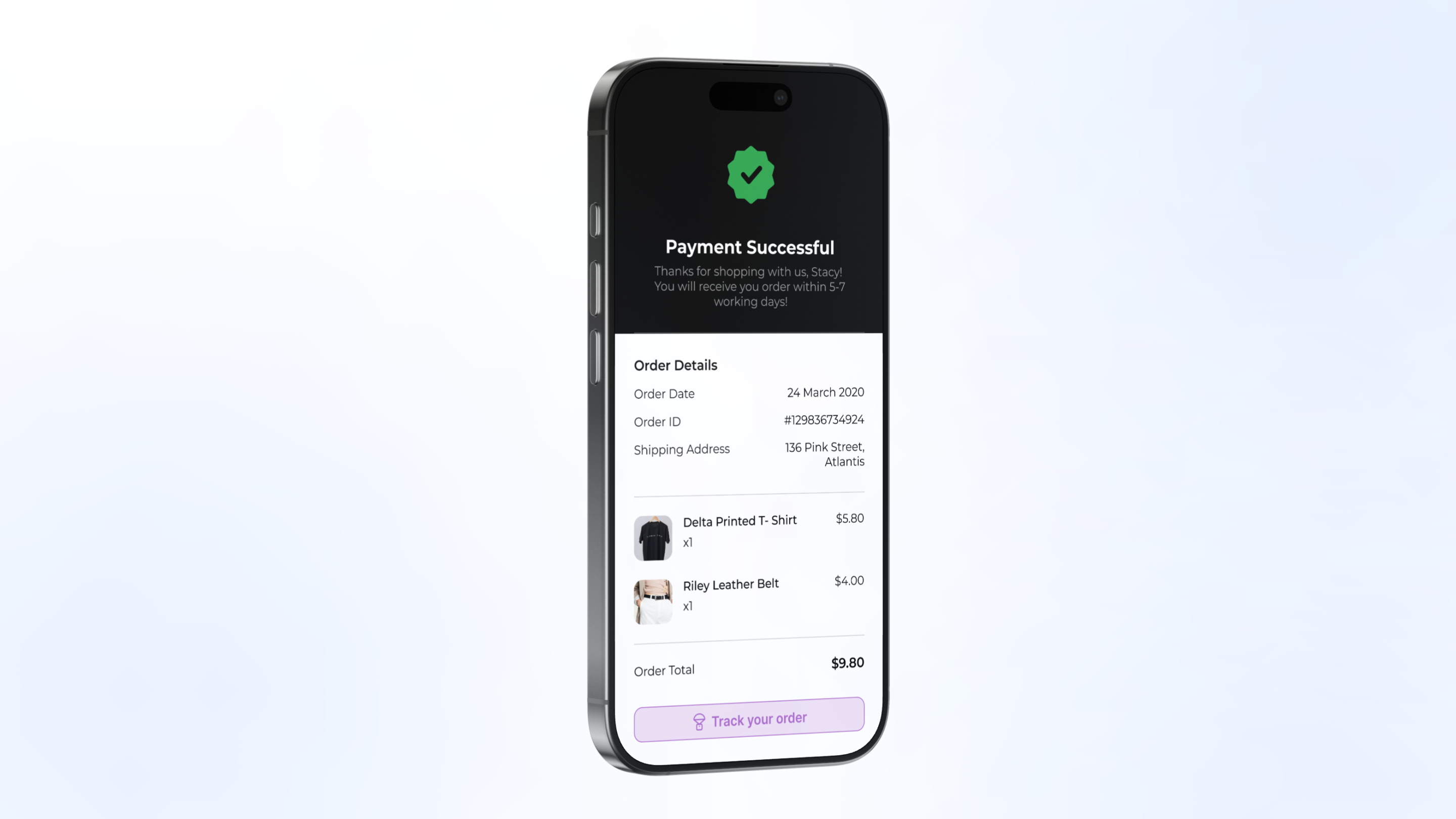 Payment Receipt 017 app dailyui design purchase success transaction ui ux