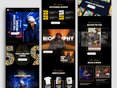 The Sultan Mobile artist design drawingart mobile music pop responsive ui ux web website