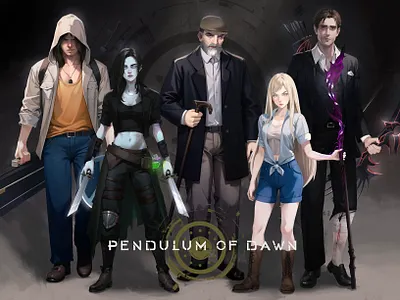 Pendulum Of Dawn 2д art game illustration ux рисунки