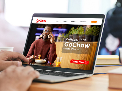 Landing Page for Restaurant - GoChow landing page restaurant ui web design