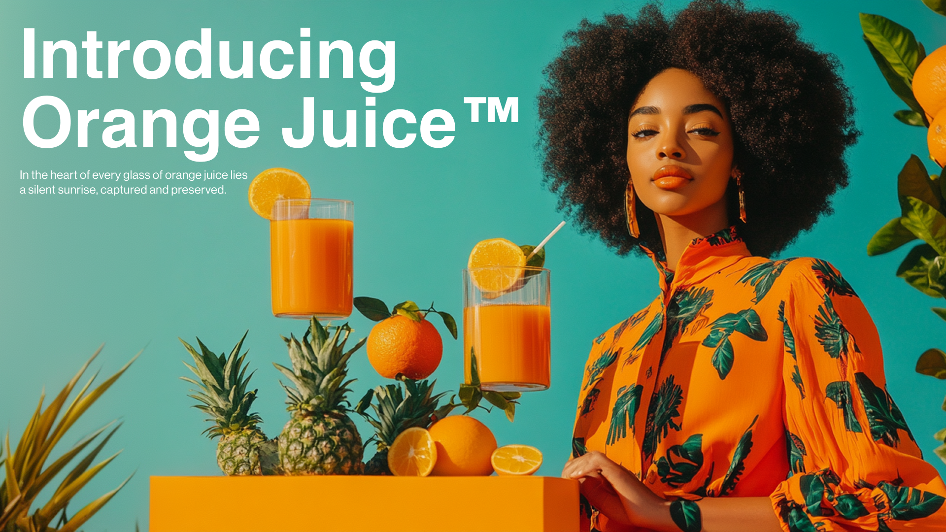 Orange Juice ad figma social media web design