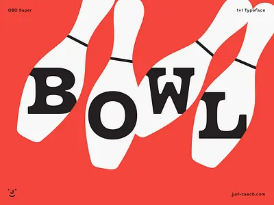 OBO Super Typeface americana black bowl bowling font pins red serif type typeface typography vintage