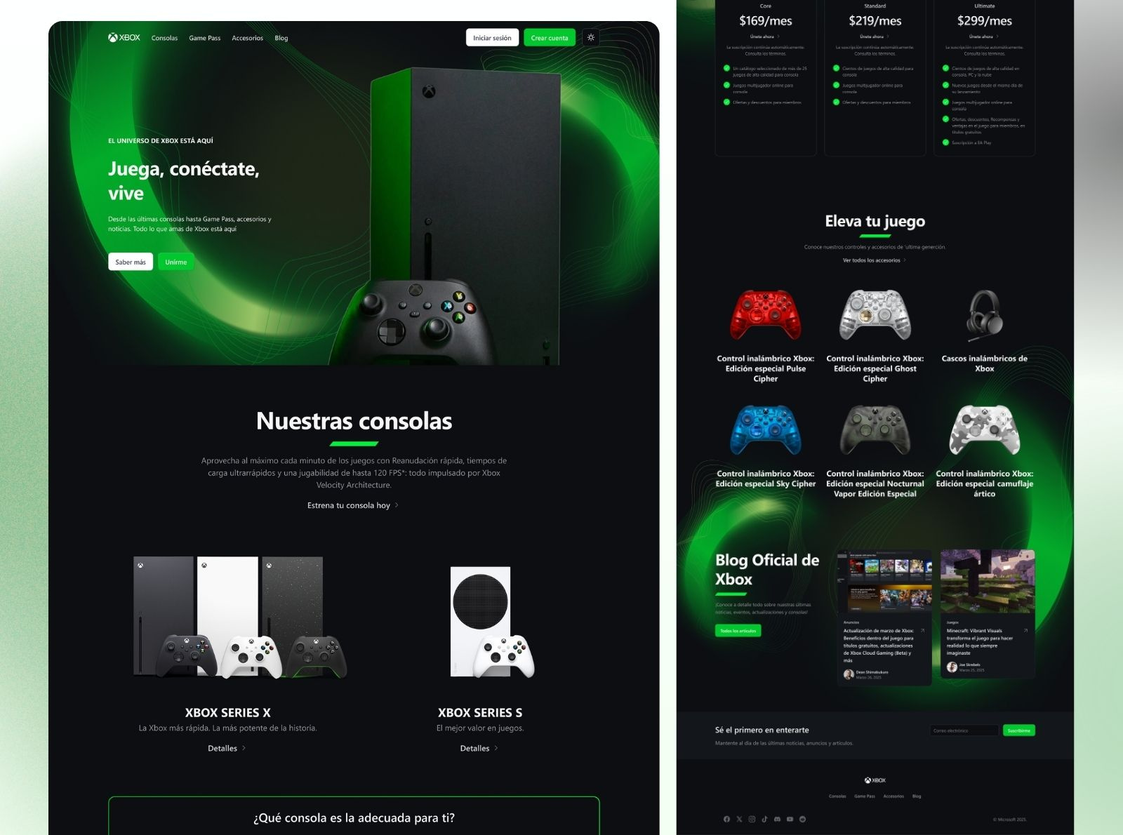 Xbox Mexico Landing Page figma figma design landing page landing page design responsiveness ui ui design uiux uiux design ux ux design website website design xbox xbox landing page xbox mexico