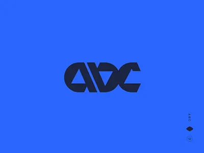 ABC abbreviation abc alphabet branding geometric graphic design icon letters logo minimal monogram symbol triangle type
