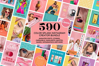 Colorful Instagram Templates branding design graphic design