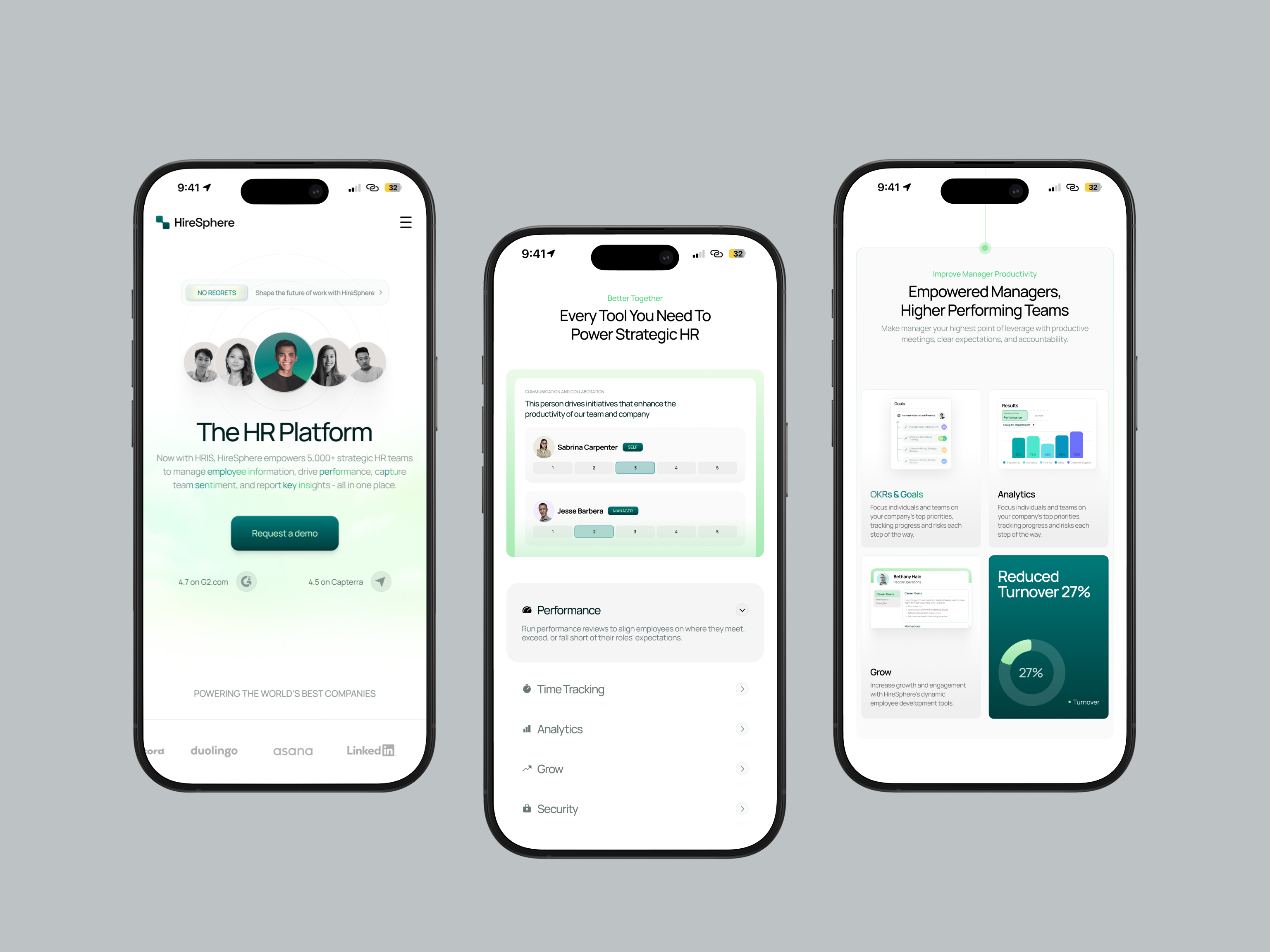 HireSphere - HR Platform SaaS Responsive Website Exploration by ...