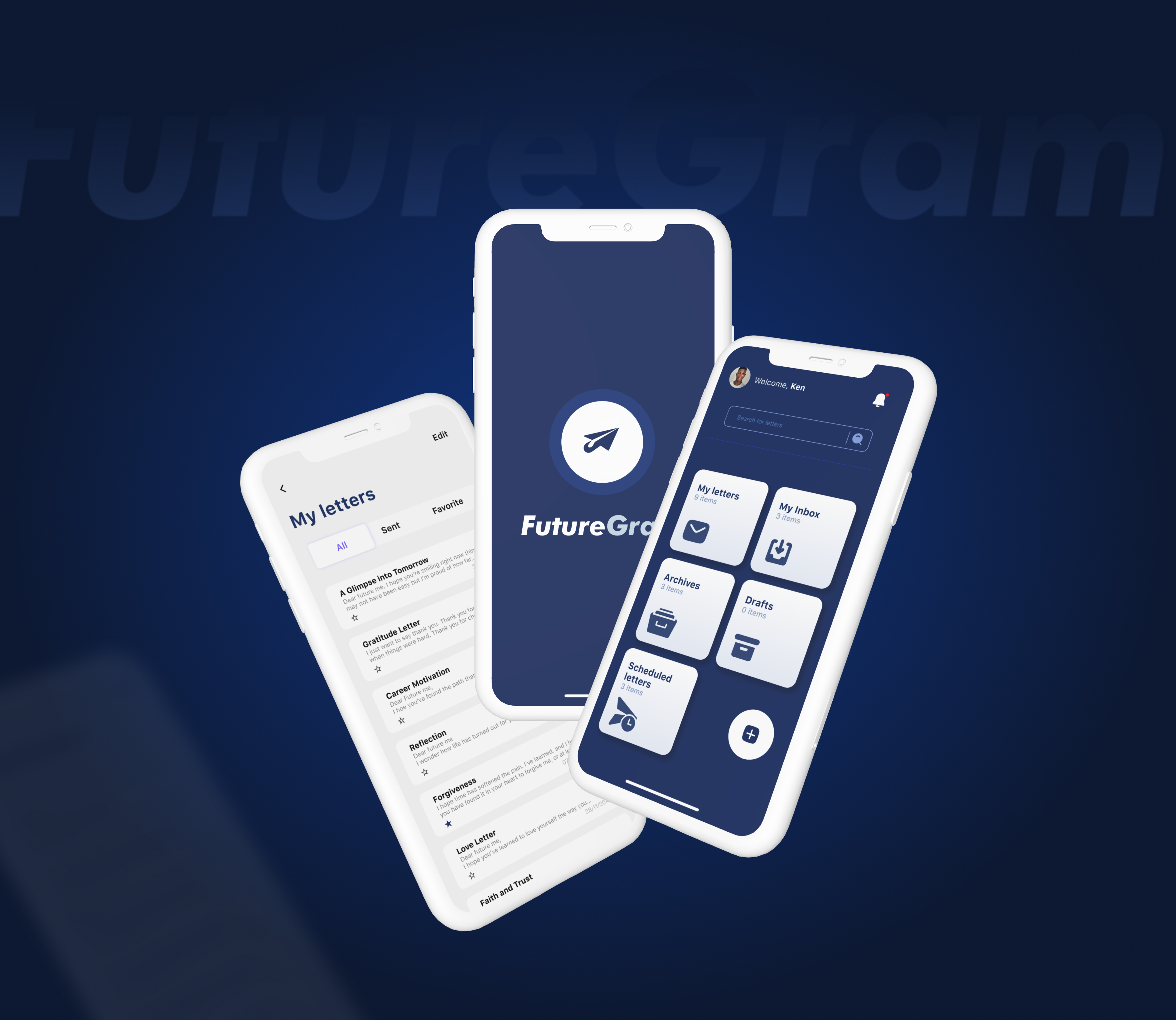 FutureGram design future graphic design letters ui uiux