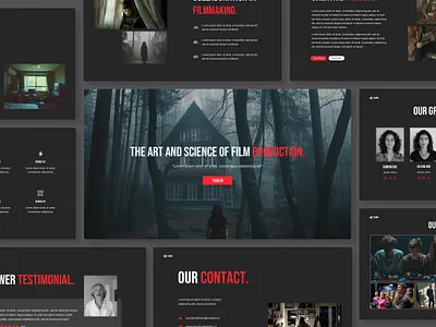 Film Production Presentation graphic design slide ui