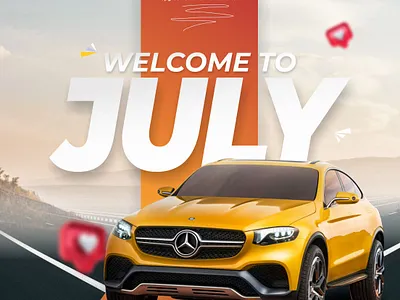 Social Media New Month Flyer design designer flyer graphic design july new month ui uiux