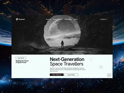 Next Generation Space Traveller - Web Design design framer landing page next generation outer space space traveller space web user interface web design web development