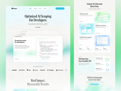 Saas Landing Page agency clean color design developer figma gradient homepage landing page minimal modern product design saas typography ui user experience ux webdesign website website design