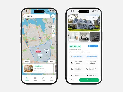 Real Estate Platform Mobile ai airbnb home iphone real estate ui zillow