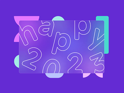 Happy New Year from Spendesk! 2023 after effect animation blur confetti design firework glass glassmorphism greetings happy happy new year illustration motion motion graphics new year purple spendesk wish card wishes