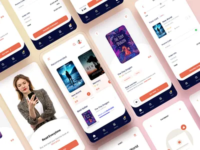 The Library App android app branding elearning figma ios prototype user interface ux wireframe