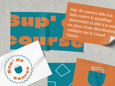 Sup' de courses association branding design logo typography vector