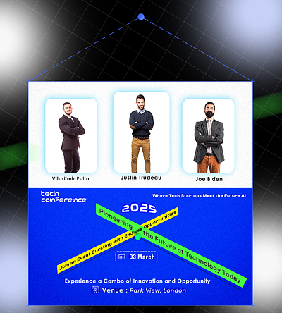 Tech Conference Design-Event Poster Design branding eventdesign graphic design personalbranding photoshop poster posterdesign