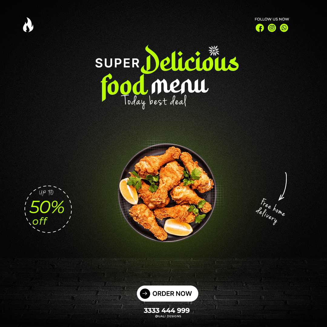 Food Menu Brochure/Poster Design For Restaurant - Order Now design foodmenu foodposter graphic design photoshop restaurantfoodmenu