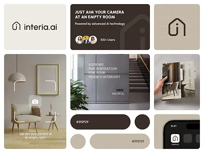 Interia Branding - Interior Reference AI ai ai assist ai branding artificial intelligence brand guidelines brand identity branding clean design graphic design interior logo logo concept logos machine learning minimalist modern vector visual identity