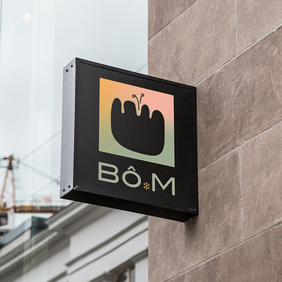 Bô.M branding colorfull design illustration logo typography vector
