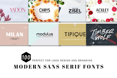 100 Modern Sans Serif Fonts For 2023 branding clean colorful creative design font illustration logo modern ui