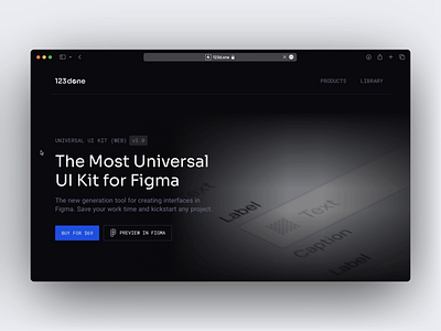 Universal UI Kit (Web) | Landing Page 123done animation clean components design design system figma landing landing page minimal motion site ui ui kit uikit universal ui kit (web) web design web page website