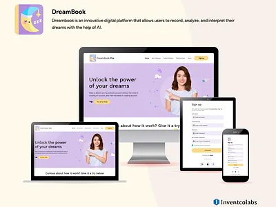 Dreambook Application animation app design branding graphic design motion graphics