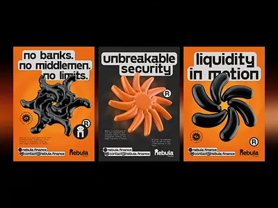 Nebula - Marketing promo materials for the DeFi company 3d animation banners brand book brand identity branding graphic design illustration logo marketing assets out of home promo materials social media visual identity