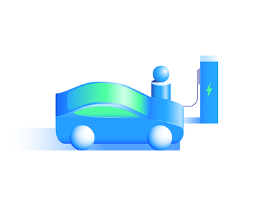 Tesla - electric vehicle car electricenergy electricvehicle energies energy green illustration illustrator isometric line renewable vector vehicle