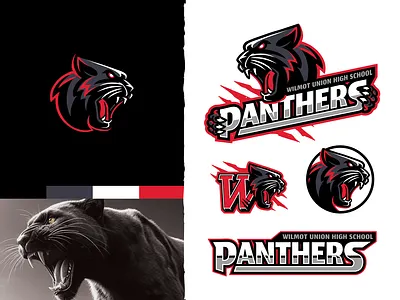 Panthers Mascot Logo branding character design graphic design illustration logo mascot panthers sports sports logo typography university vintage