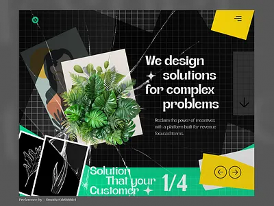 Design Agency page - neubrutalism style design design agency ui ux