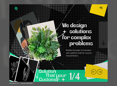 Design Agency page - neubrutalism style design design agency ui ux