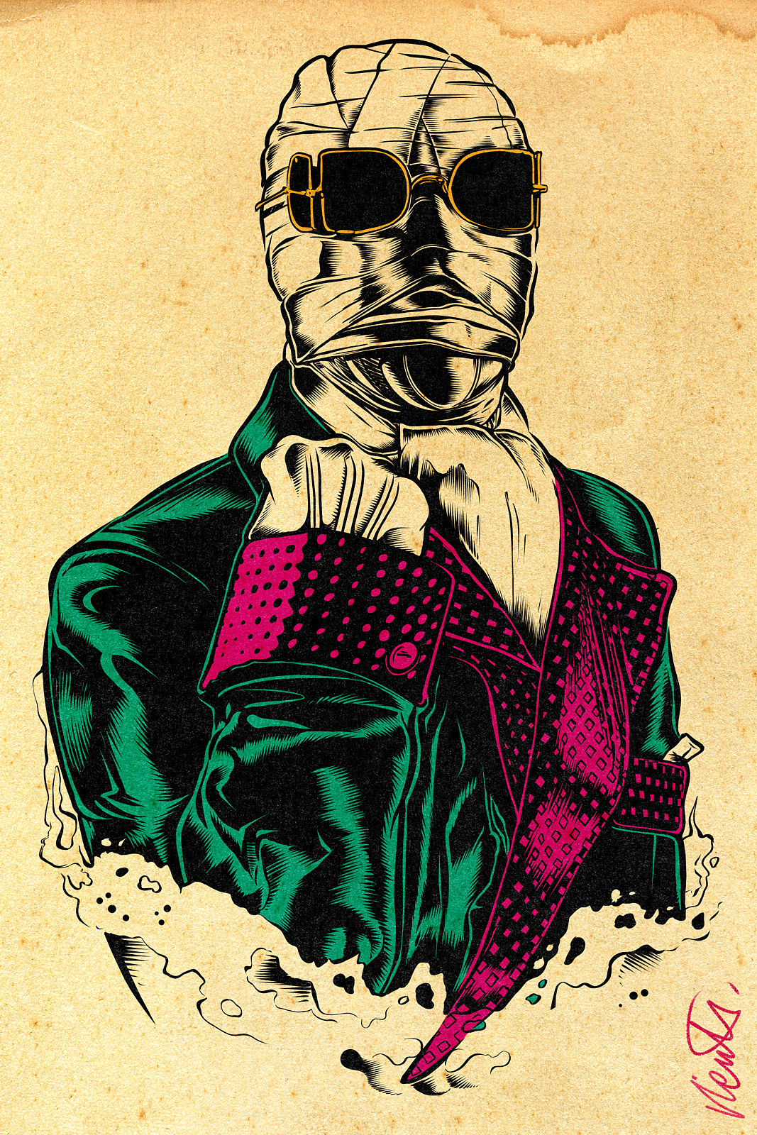THE INVISIBLE MAN branding david vicente design digital art drawing graphic design illustration inking invisible invisible man motion graphics nft print